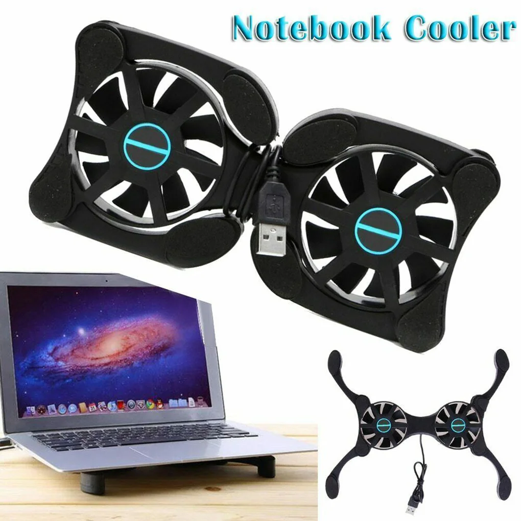 

Portable Laptop Folding Stand with Cooling Fan Home Office Desktop Notebook Computer Foldable Holder