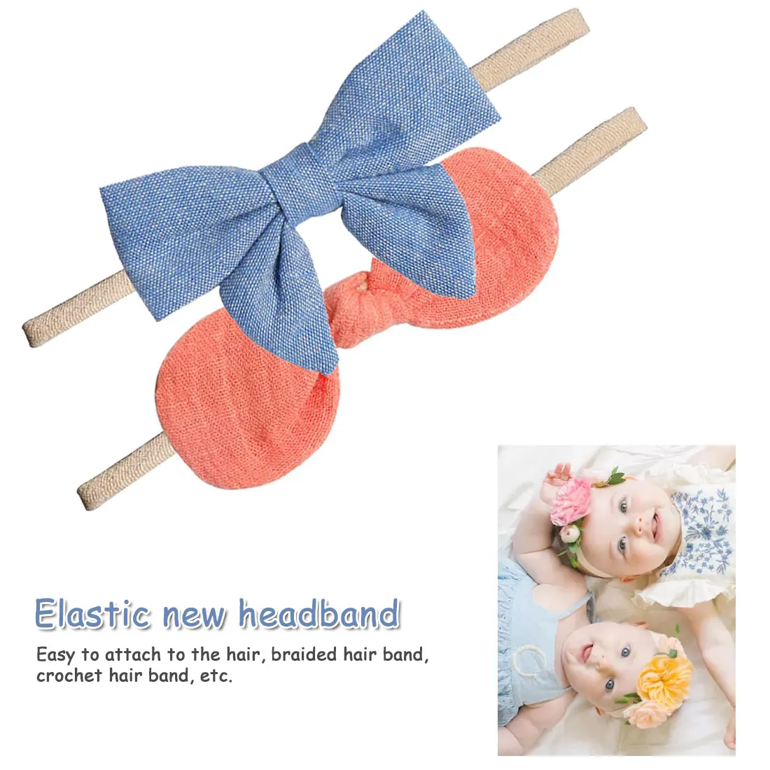 

Baby Turban Bows Newborn Girls Flower Headband Boneless Comfort Infant Princess Headdress Kids Girl Headwear Hair Accessories