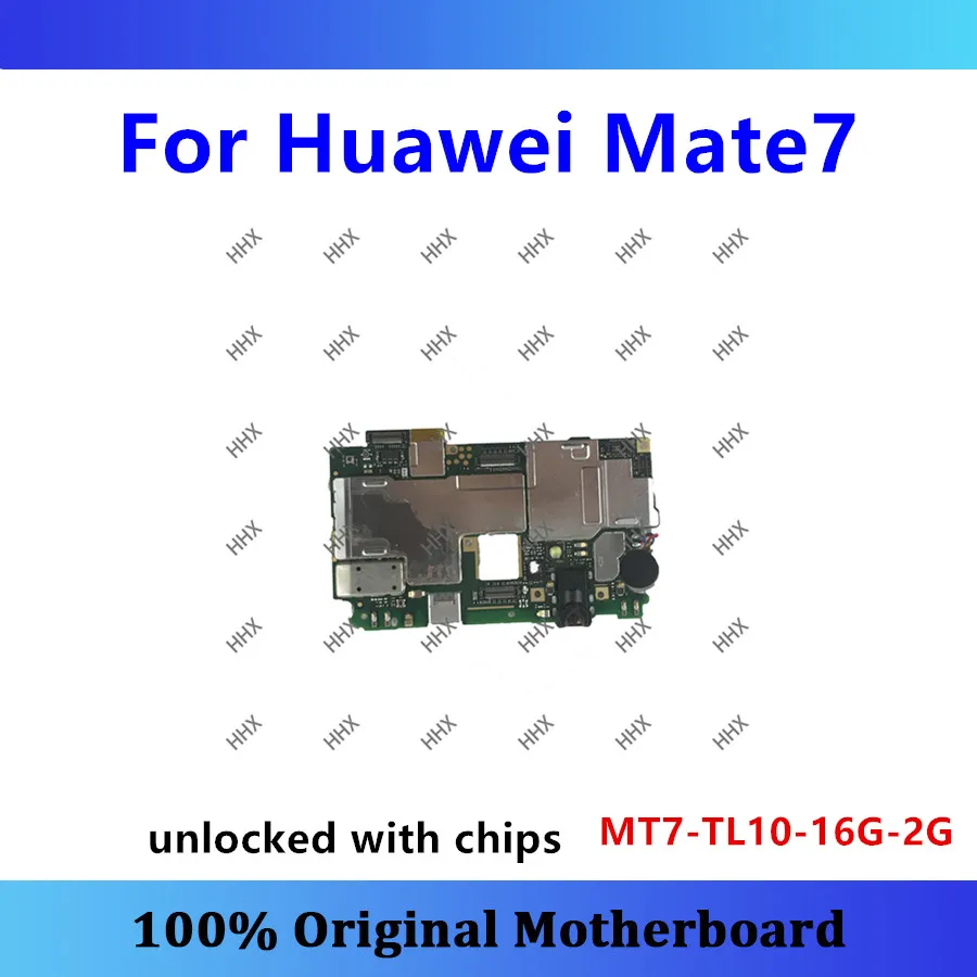 

Original logic board for Huawei Mate 7 motherboard MT7-TL10-16G-2G unlocked mate7 mainboard tested well with chips good working