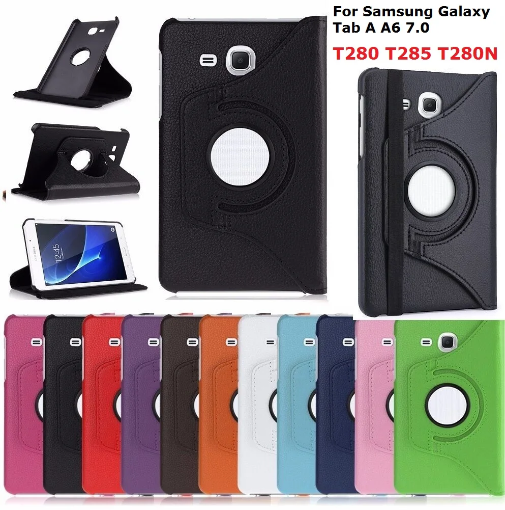 

360 Rotation Coque for Samsung Galaxy Tab A A6 7.0 2016 SM-T280 T285 Case 360 Smart PU Leather Cover for Samsung T280 T285 Case