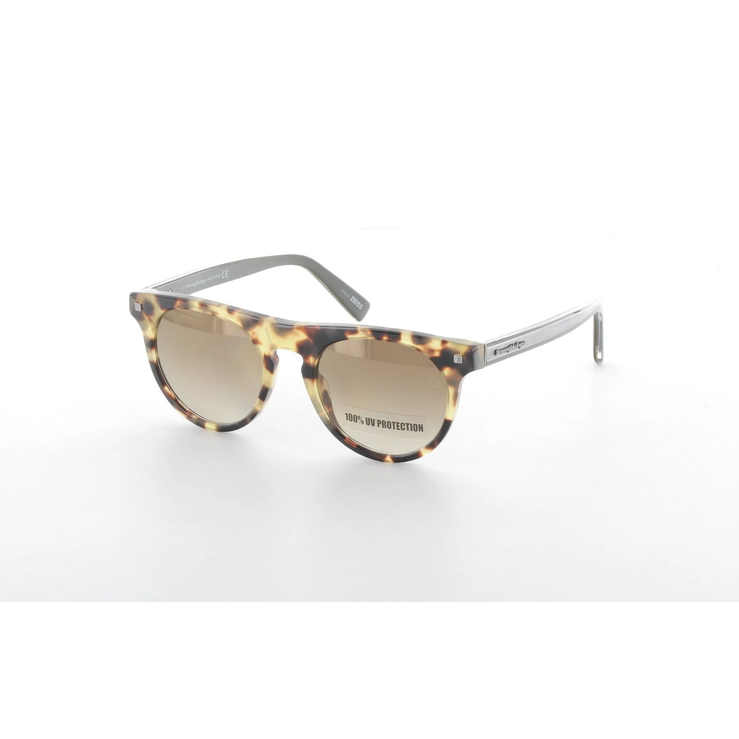 

Unisex sunglasses ez 0095 55f bone Brown organic drop aval 50-20-145 ermenegildo zegna