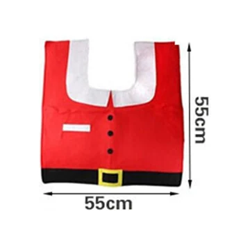 

3PCS Christmas Toilet Seat Cover and Rug Set Bathroom Decorative Fancy Santa Toilet Seat cotton cloth Cover Rug Home Decorati Y7