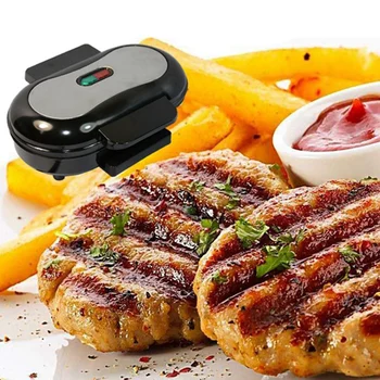 

AD-Home Mini Panini Sandwich Machine 220V Electric Griddle Hamburger Maker Steak Steak Frying Pan Eggs Cooker 750W EU Plug