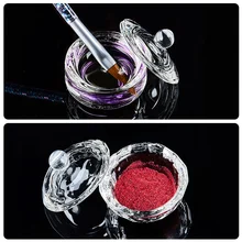 1 шт. Набор для дизайна ногтей из хрустального стекла Dappen Блюдо чашка с крышкой инструмент для дизайна ногтей Жидкий блеск порошок Икра акриловая чашка Оборудование для ногтей