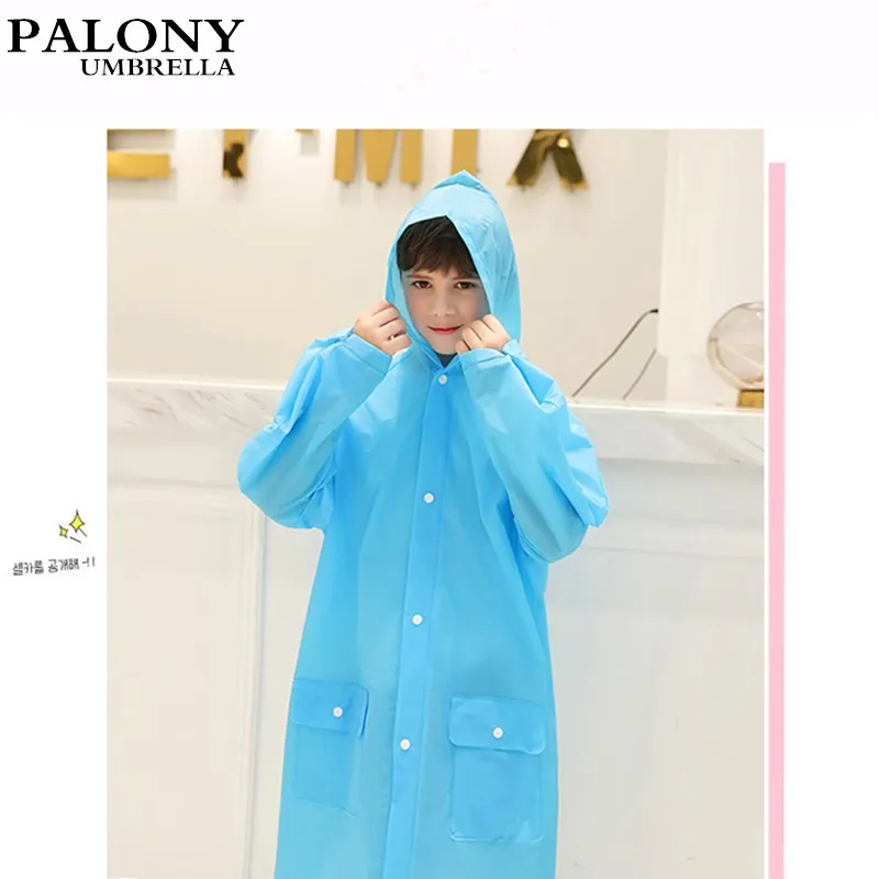 Children Boy Girl Kid Raincoat Rain Coat Rainwear Suit Poncho Cape Hooded Jacket