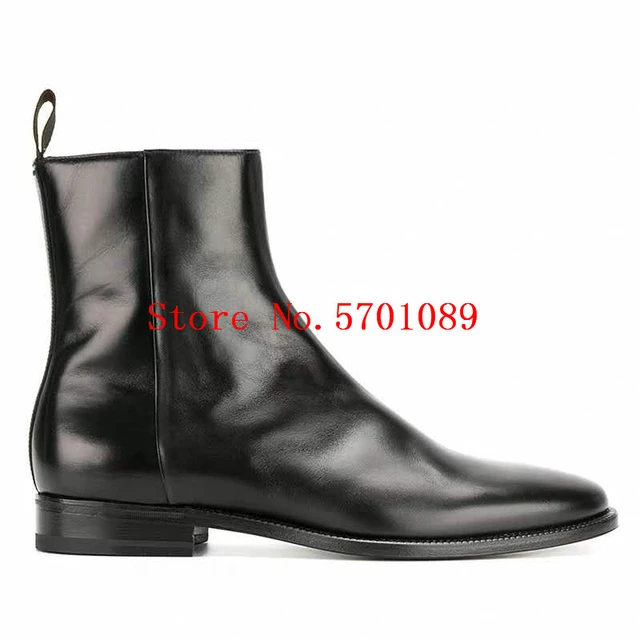 ventilation Uddybe Kurve Men Chelsea Ankle Boots Casual Zipper Genuine Leather Shoes Zipper Pointy  Toe Western Cowboy London Side Zip Chelsea Boots - Men's Boots - AliExpress