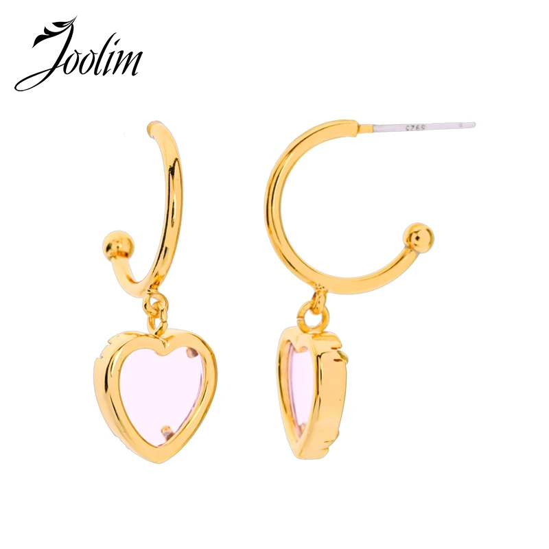 

JOOLIM High End Cooper Heart Hoop Earring Dangle Earring Wholesale