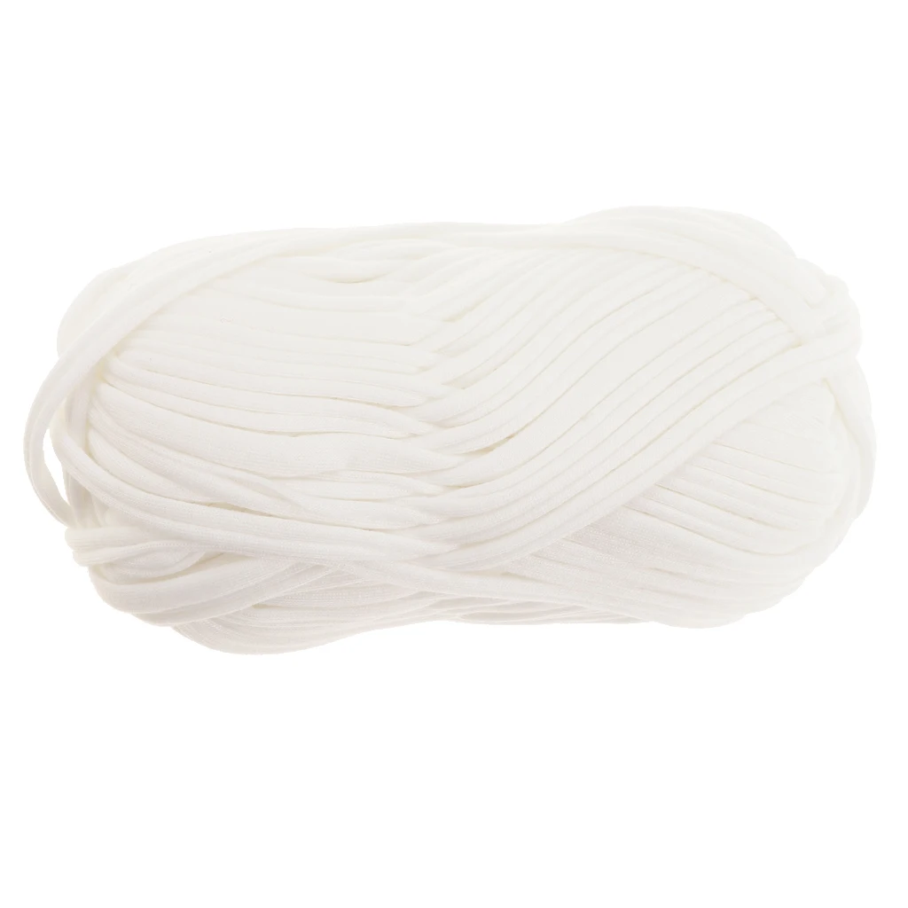 1 Skein Soft Polyester Fabric Yarn DIY Knitting For Hats Bags Toy Carpets