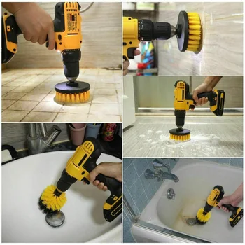 

Tile Cleaning Brush Kit Cleaner Tools Combo 4pcs/Set Power Scrubber Cleaning Drill
