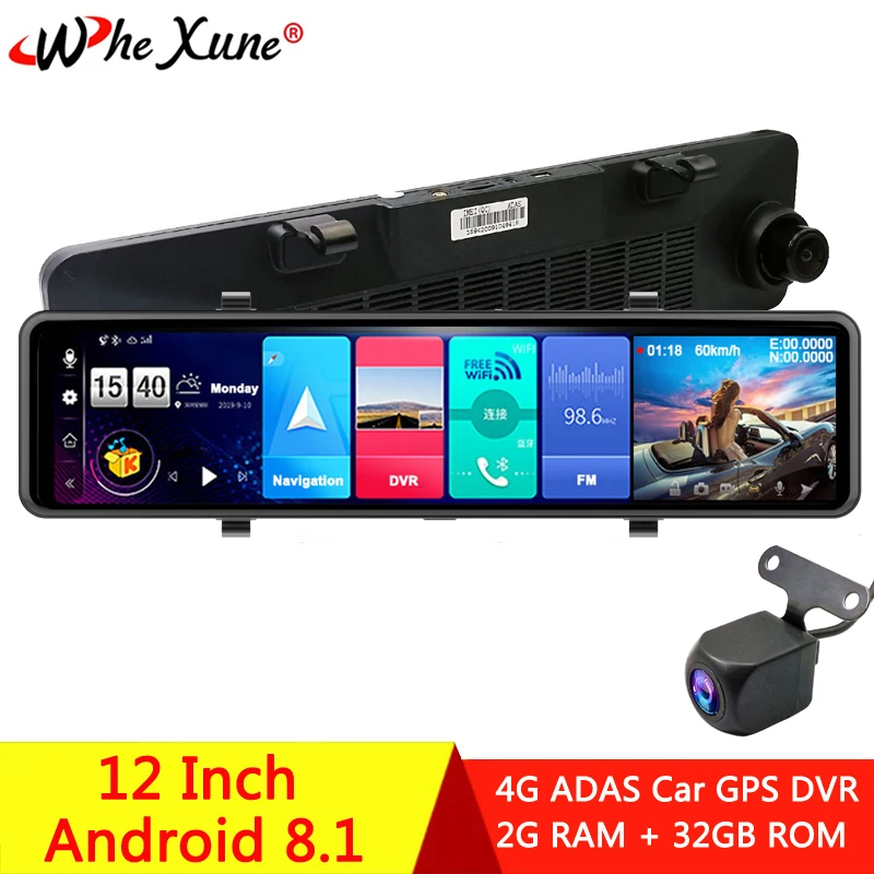 WHEXUNE 2020 в виде бабочек новинка 12 &quotIPS 4G с разрешением Full HD 1080P Автомобильная
