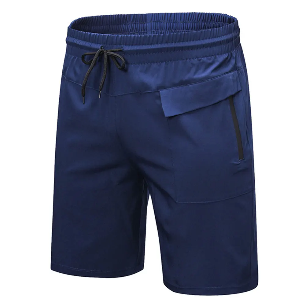 Мужские шорты для занятий фитнесом невидимая молния карманы быстросохнущие спортивные брюки повседневные свободные шорты XRQ88