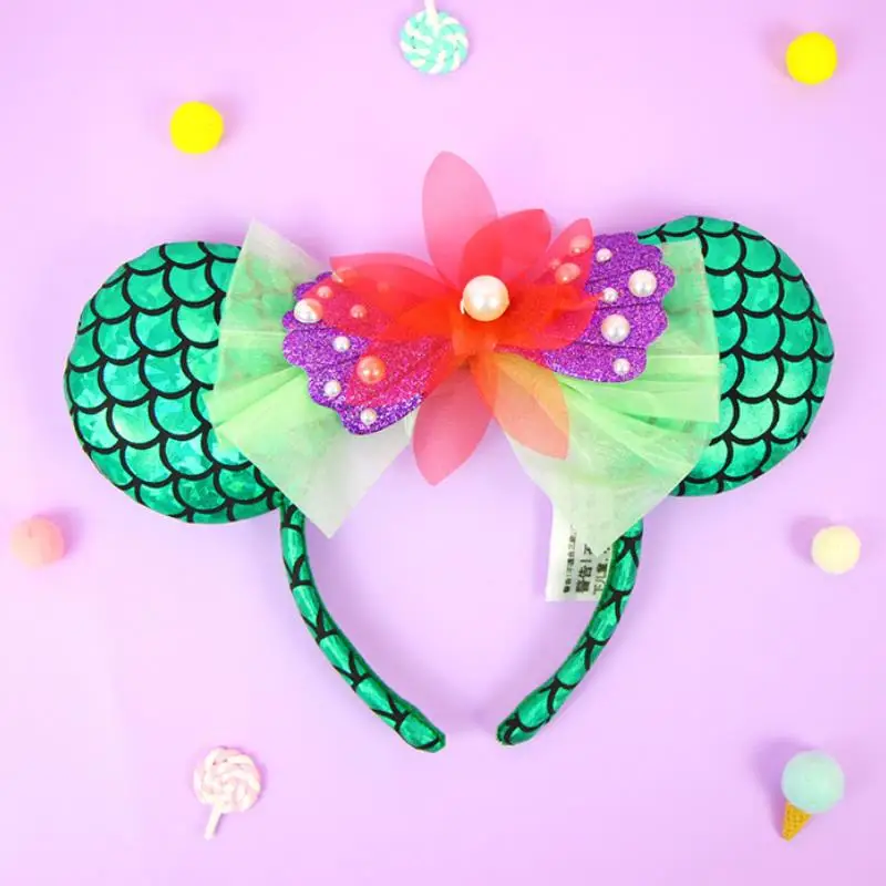 

1 Pc new exquisite Mermaid Christmas Pink Sequins Hair Hoop Plush Toy Soft Stuffed Dolls Girls Hair Hoop Headband Gifts