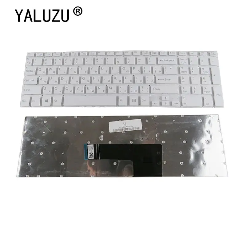 Русская клавиатура YALUZU для Sony VAIO svf152c29v подходит 15 SVF152A29V SVF15A SVF15E SVF153A1YV белая