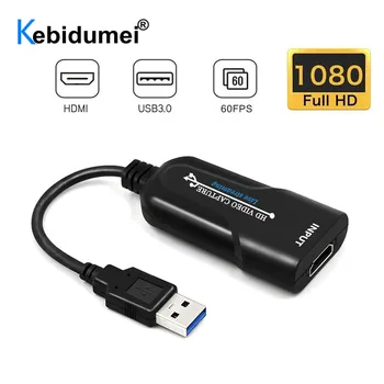 

Portable USB 3.0 Video Capture Card HDMI Video Grabber Record Box For PS4 Game DVD Camcorder HD Camera Recording Live Streaming