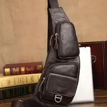 Высокое качество, новинка, Мужская натуральная кожа, Воловья кожа, для путешествий, через плечо, сумка-мессенджер, слинг, нагрудная сумка, модная мужская сумка на плечо