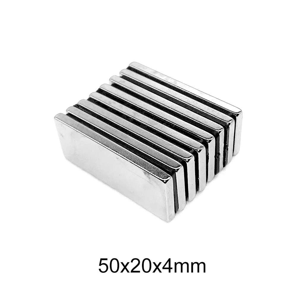 2 ~ 15 шт 50x20x4 мощные магниты 50 мм X20 N35 неодимовый магнит квадратный постоянный NdFeB