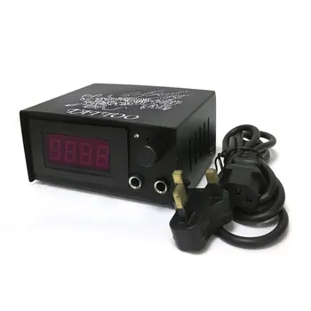 

1pcs Flat Four-digit Lcd Display Tattoo Machine Power Supply Us EU AU UK plug Tattoo body beauty