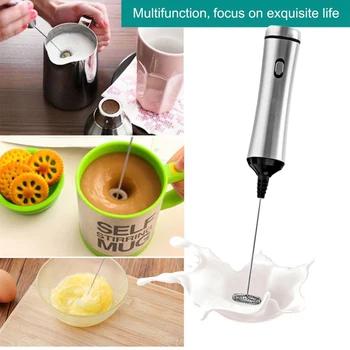 

Coffee Electric Milk Frother Foamer Drink Whisk Mixer Eggs Beater Mini Handle Stirrer Home Use Kitchen Tools Supplies