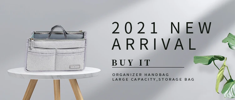 2020 New Women Foldable Organizer Handbag Portable Large Capacity Double Zipper Travel Bag Storage Pouch Organizer Lady Storage