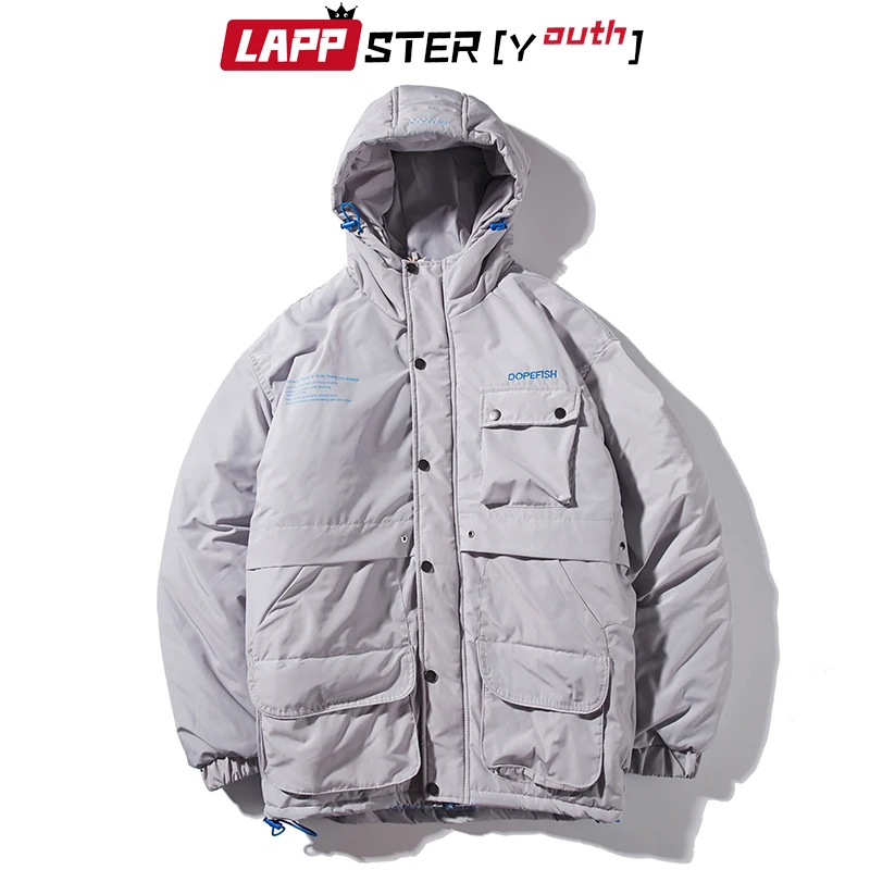 LAPPSTER-Jeugd Winter Parka Mannen Dikke Jas 2019 Heren Japanse Streetwear Windjack Hip Hop Koreaanse Fashions Capuchon Jas