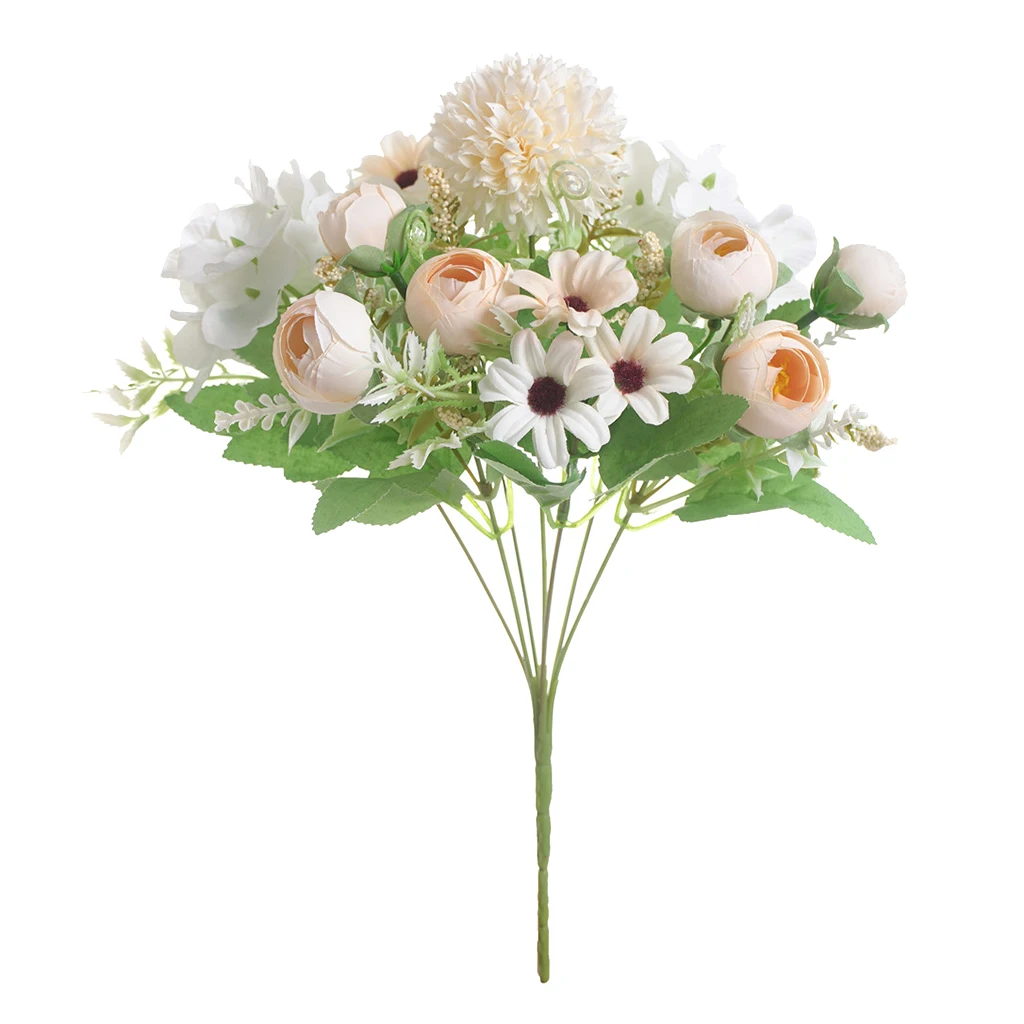 Artificial Flowers Real Touch Long Stem Bridal Wedding Bouquet  Flowers 