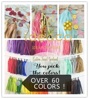 

Ideaco 1M Fringed Party Streamers Tissue Paper Garland DIY Fringe Curtain Banners Backdrop Wedding Birthday Shower Decoration