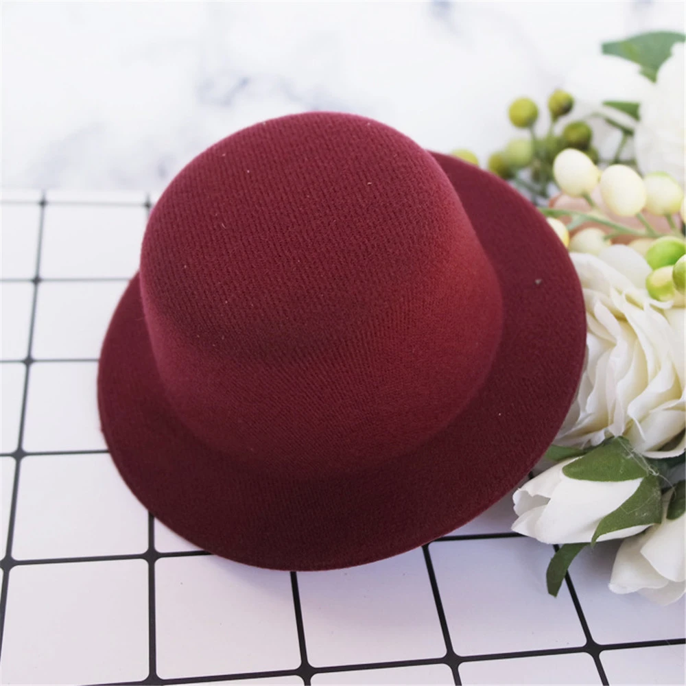 Fashion Doll Hat Headwear Felt Cap for 60cm Dolls Gift Elegant Toys Top Hat Doll Changing Clothes Game Accessories