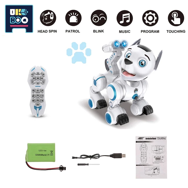 UKBOO Music Intelligent RC Dog Remote Control Robot Smart Program Animal Pets Interactive Educational Toys for Children Kid Gift 2