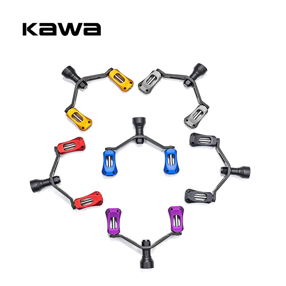 Kawa New Fishing Reel Handle Double Handle With Aluminum Alloy Knob Suit For Daiwa Reel Length 90mm Carbon Fiber Handle