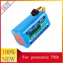 Robô aspirador de pó robótico, 2800mah, bateria de Ãon de lÃtio, substituição para proscenic 790t, aspirador de pó, peças, acess