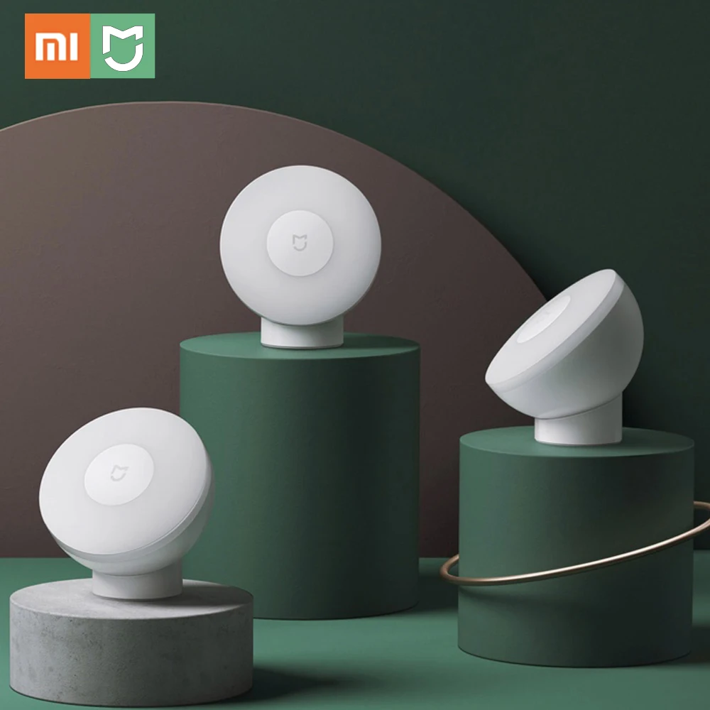 

New Xiaomi Mijia Led Induction Night Light 2 360 Rotating Adjustable Brightness Infrared Smart Motion Sensor With Magnetic Base