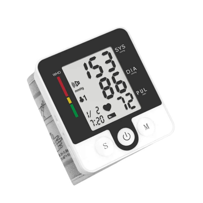 English Or Russian Voice Tonometer Blood Pressure Monitor Automatic Digital LCD Wrist Apparatus for Measuring Pressure