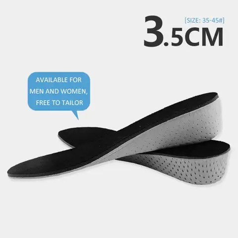Increase Insole Heel Pad Lifting Inserts Memory Foam Breathable Lifts Shoe Pads Insoles 1.5/2.5/3.5/4.5Cm Unisex