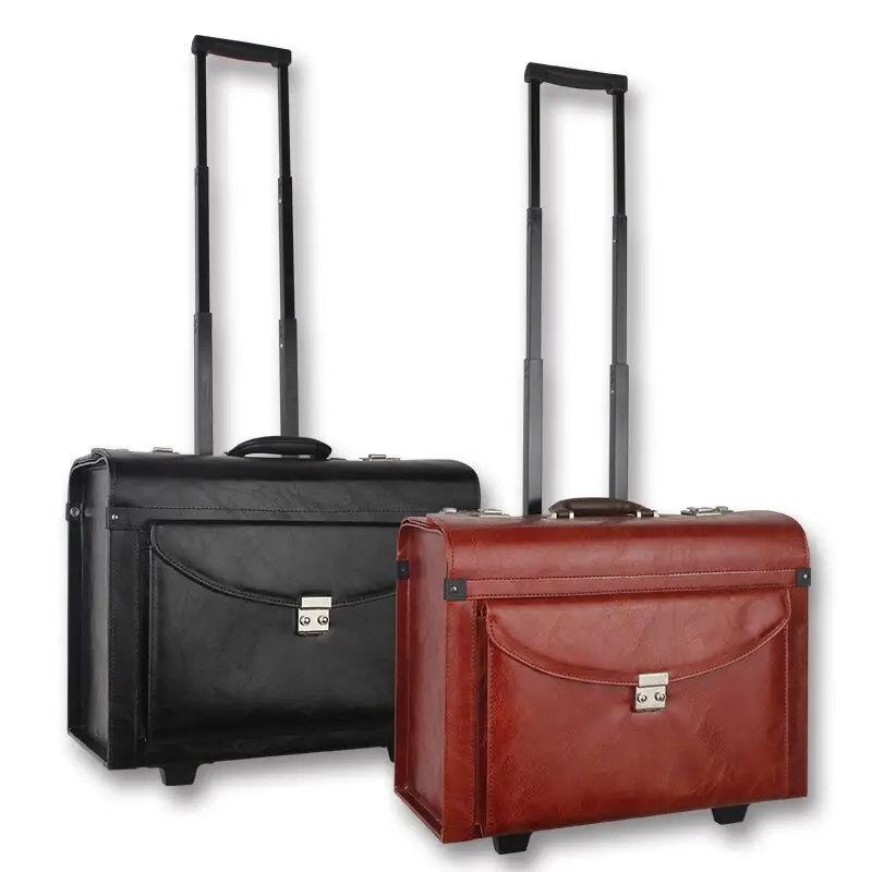 

Multi-Function Hairdressing Toolbox Beauty Storage Box Rolling Makeup Trolley Case Portable Mail Cosmetic Case PU Cosmetic Bag