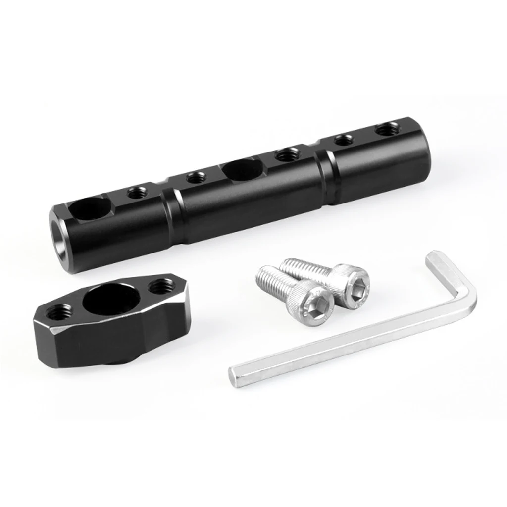 Black Motorcycle Scooter Multi-function Extension Bar 8mm Hole Dia