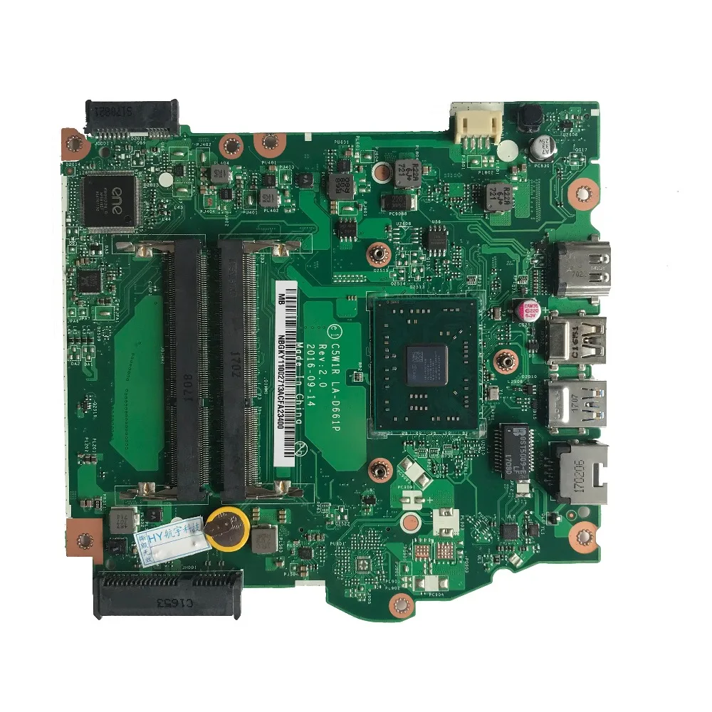 

Excellent For Acer Aspire ES1-523 Laptop Motherboard With A8-7410 CPU DDR3 NBGKY11002 C5W1R LA-D661P 100% Working