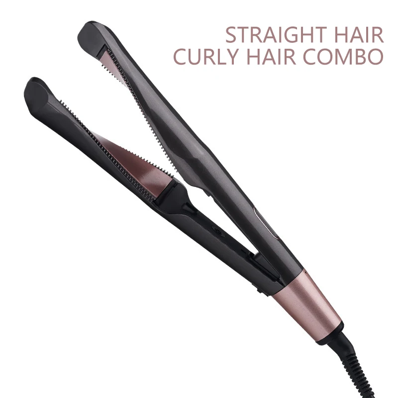 

Professional Flat Iron LED Hair Straightener Twisted Plate 2 in 1 Ceramic Curling Iron hair curler for All Hair Types