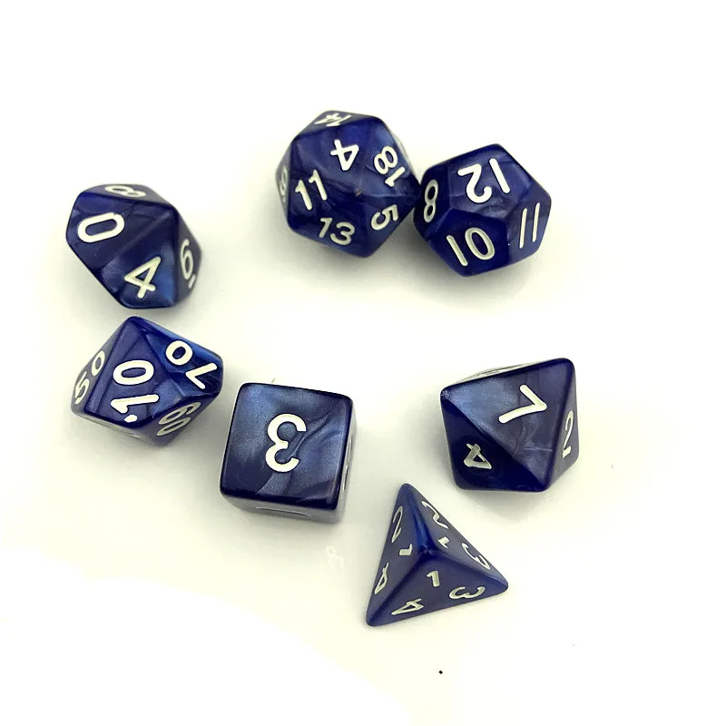 Игральные кости, 7 шт., D4-D20, многофункциональные игральные кости, двухцветные, магические кости, набор для игрушек