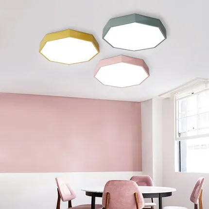 

Northern European-Style Lamp Living Room Bedroom CHILDREN'S Room Color LED Thin Diamond Creative Macarons Ceiling Lamp