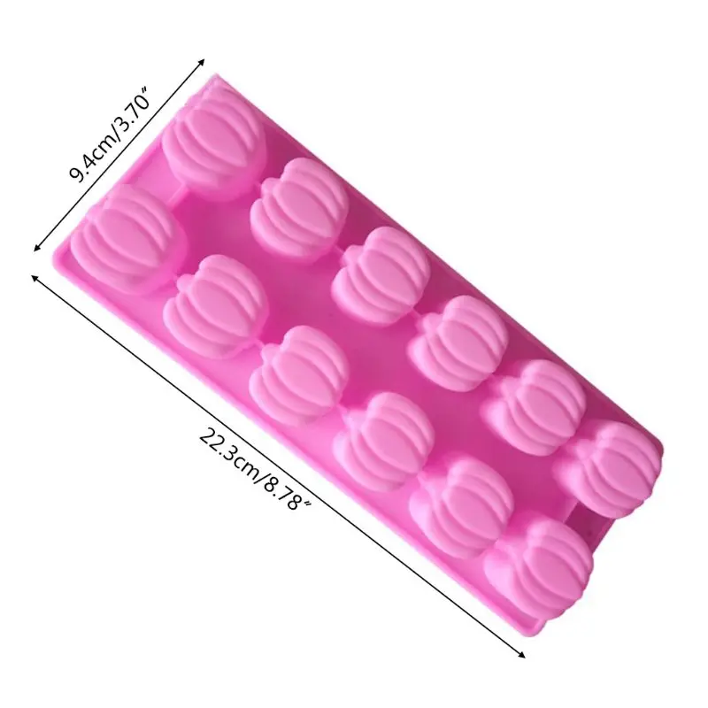 3D Pumpkins Silicone Mold Fondant Cake Chocolate Sugarcraft Decoration Baking Candle Clay DIY Mould E65B