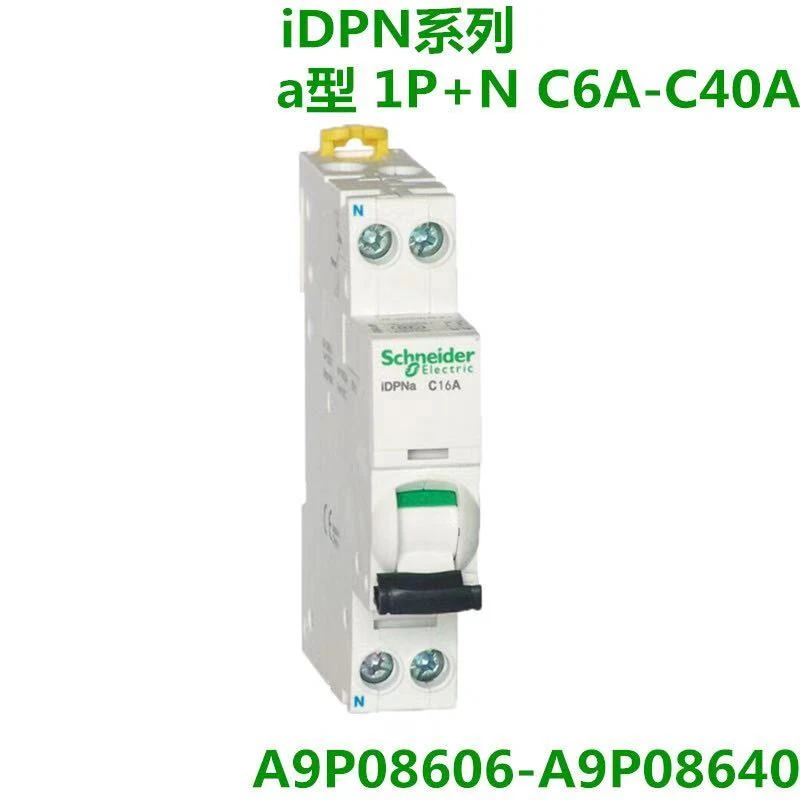Schneider AC 1P + N protector de circuito miniatura iDPNa 1P NC 6A 10A 16A 20A 25A 32A 40A interruptor de aire