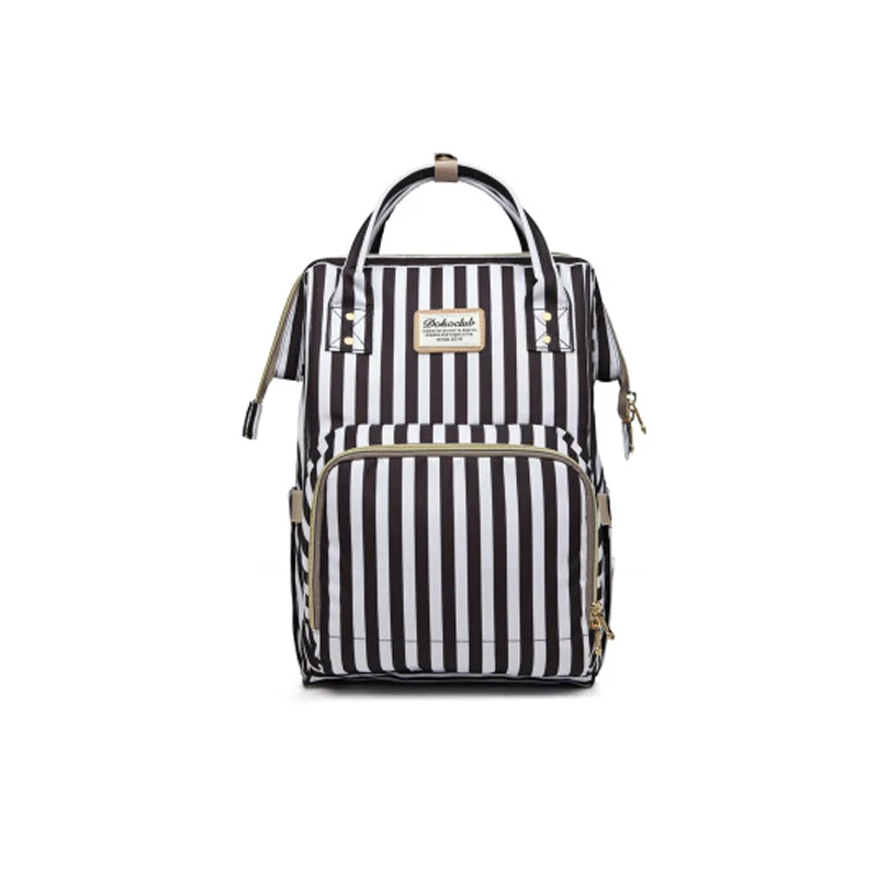 Black white stripes Рюкзак для подгузников, сумка для мам, Большая вместительная сумка для мам и детей, многофункциональные водонепроницаемые уличные дорожные сумки для подгузников для ухода за ребенком - Цвет: Black white stripes