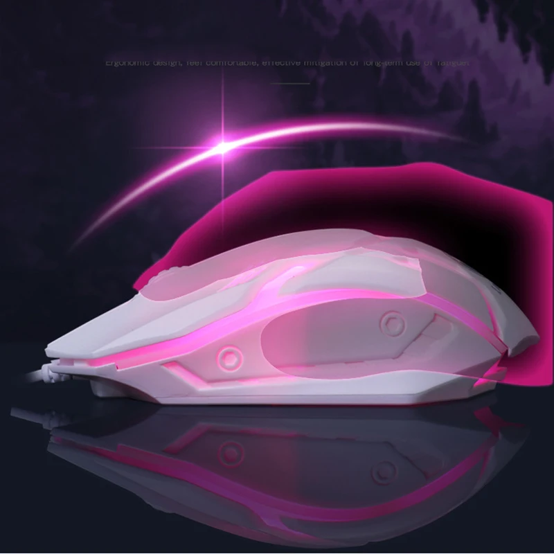 Mouse e Teclado de Arco-íris com Iluminação Usb com Fio para Jogos de Teclado Conjunto Colorida Retroiluminada Led - Imagem 6