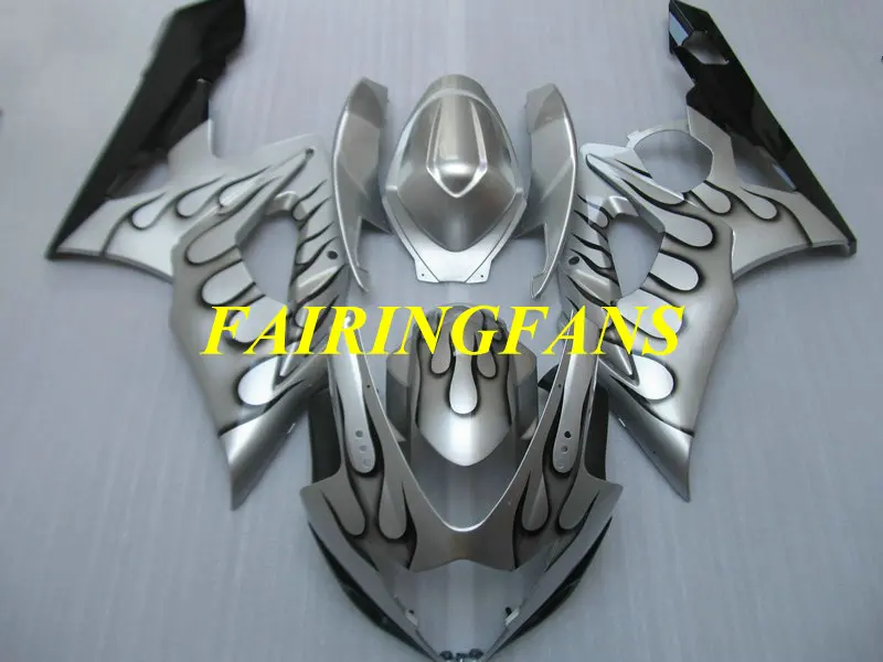 Литьевая форма для мотоцикла обтекатель для GSXR1000 K5 05 06 GSXR 1000 2005 2006 серебристый черный Обтекатели Кузов+ подарки SB49