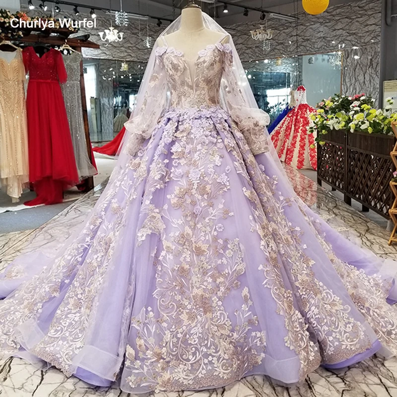 

LS50119 color lace flowers puffy purple evening dress sweetheart off shoulder ball gown party dress high quality quick shipping