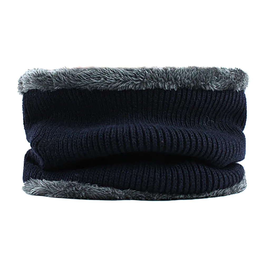 Вязаные острые козырьки для мужчин, теплая шапка, зимние утолщенные шапки для мужчин и шарф, двухсекционная вязаная ветрозащитная шапка, kazkiet hoed