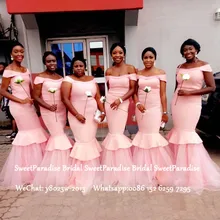Розовые платья подружки невесты с рукавами-крылышками, многоуровневые платья русалки, Длинные вечерние платья для гостей на свадьбу