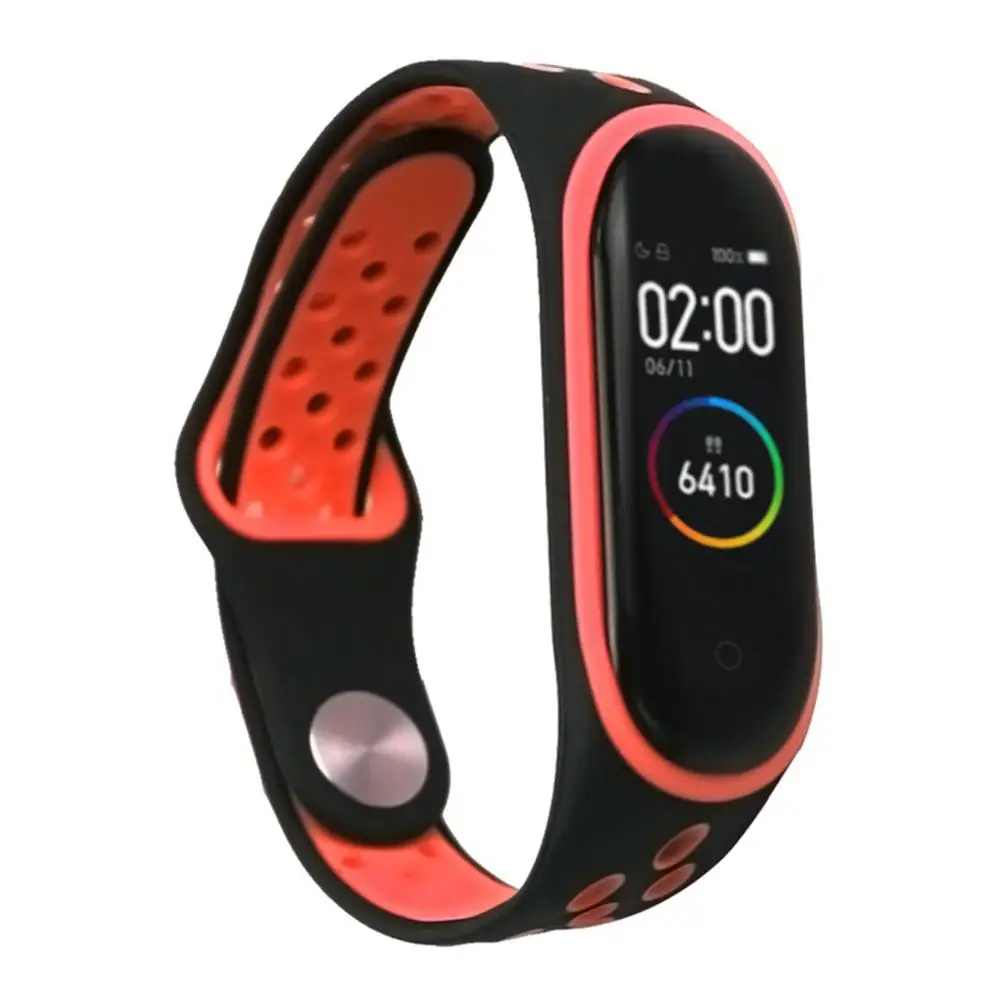 Для Xiaomi mi Band 3 4 ремешок силиконовый Bnad ремешок для Xiaomi mi Band 4 3 Ремешок Браслет mi band 4 3 браслеты - Цвет: Red