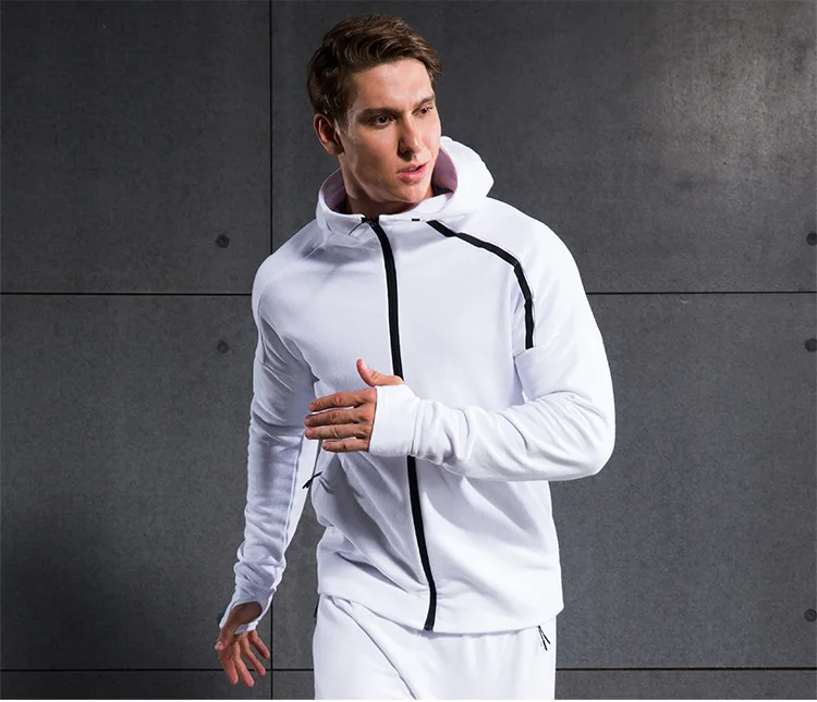 SD957X Sports пальто мужской и женский свитер с капюшоном длинным рукавом кардиган на