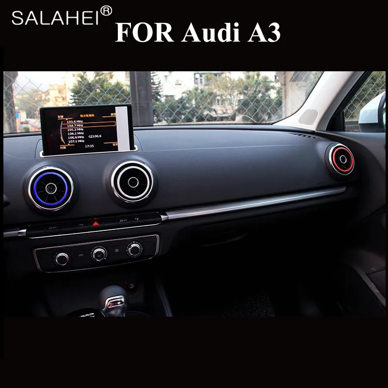 

4 PCs/set Instrument Desk Air-Conditioning Outlet Aluminium Alloy Decorative Ring For Audi A3 8V Air Vents decorative Circle